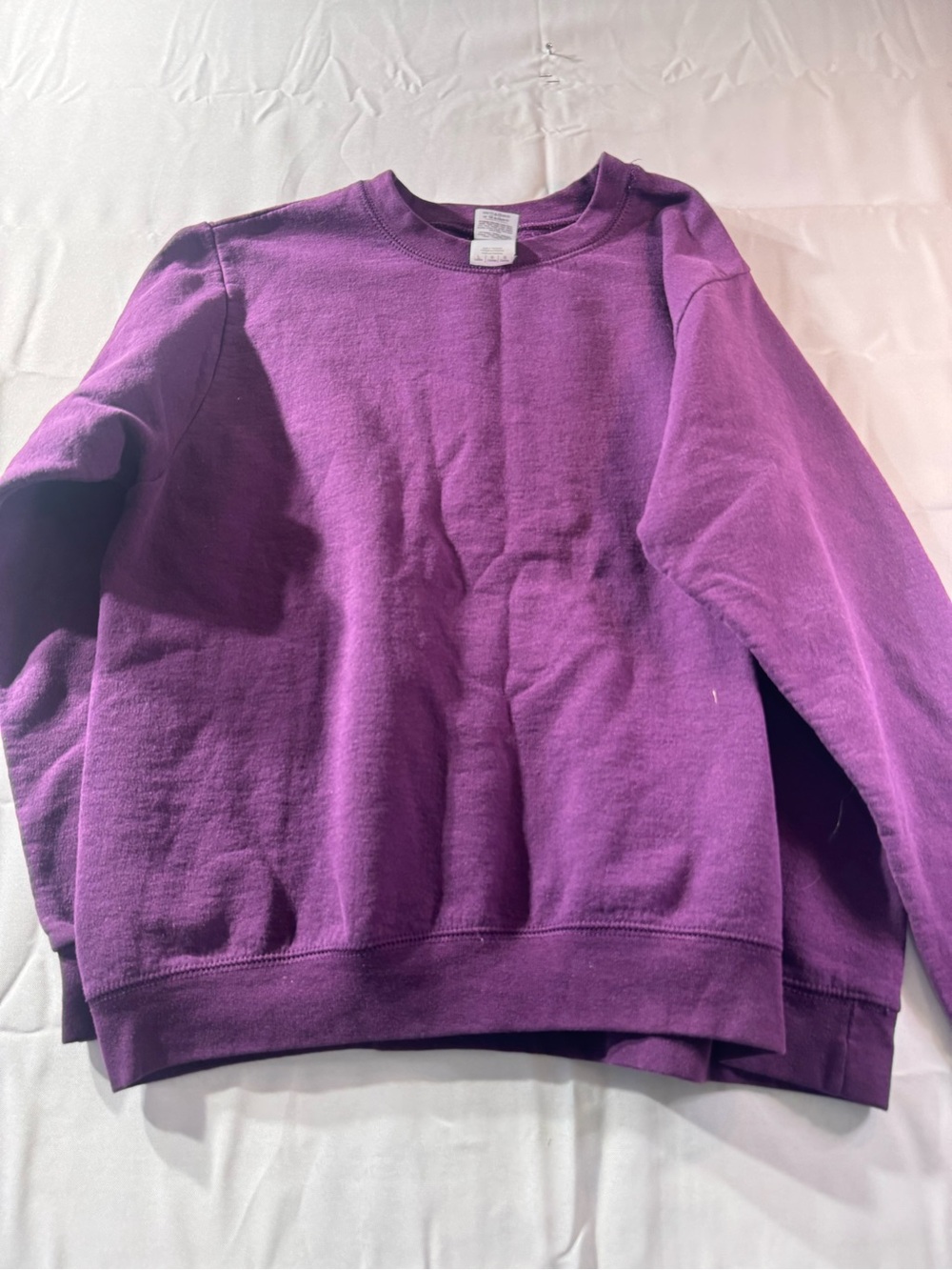 Ladies Large Plain Purple Crewneck Sweatshirt